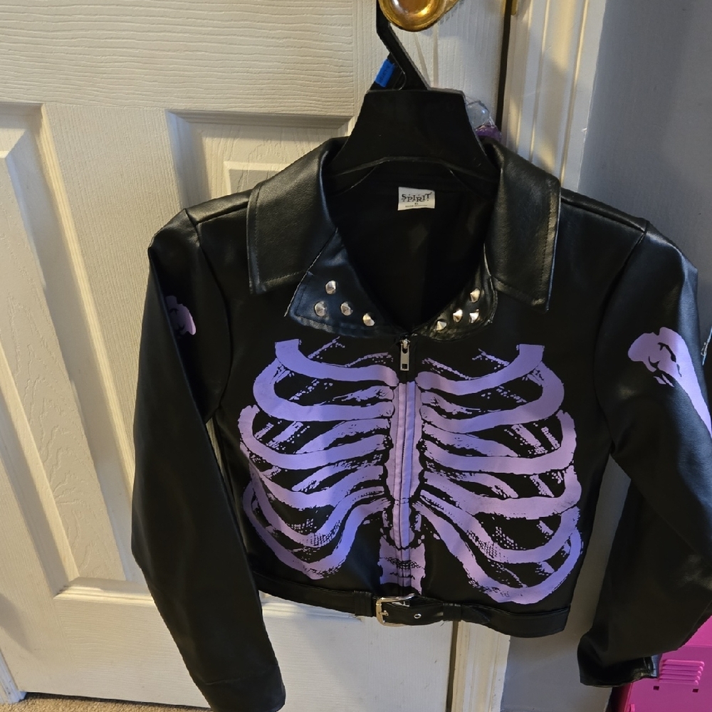 Spirit Black and Purple Skeleton Jacket